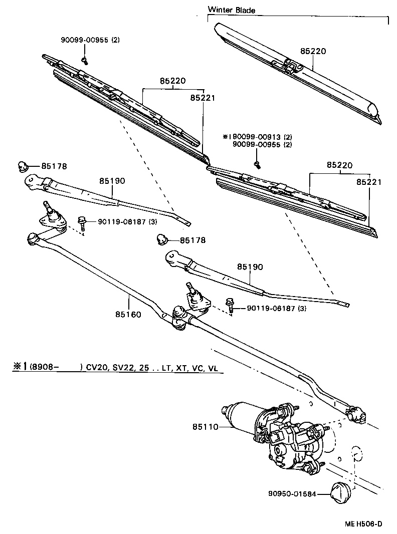  CAMRY VISTA |  WINDSHIELD WIPER