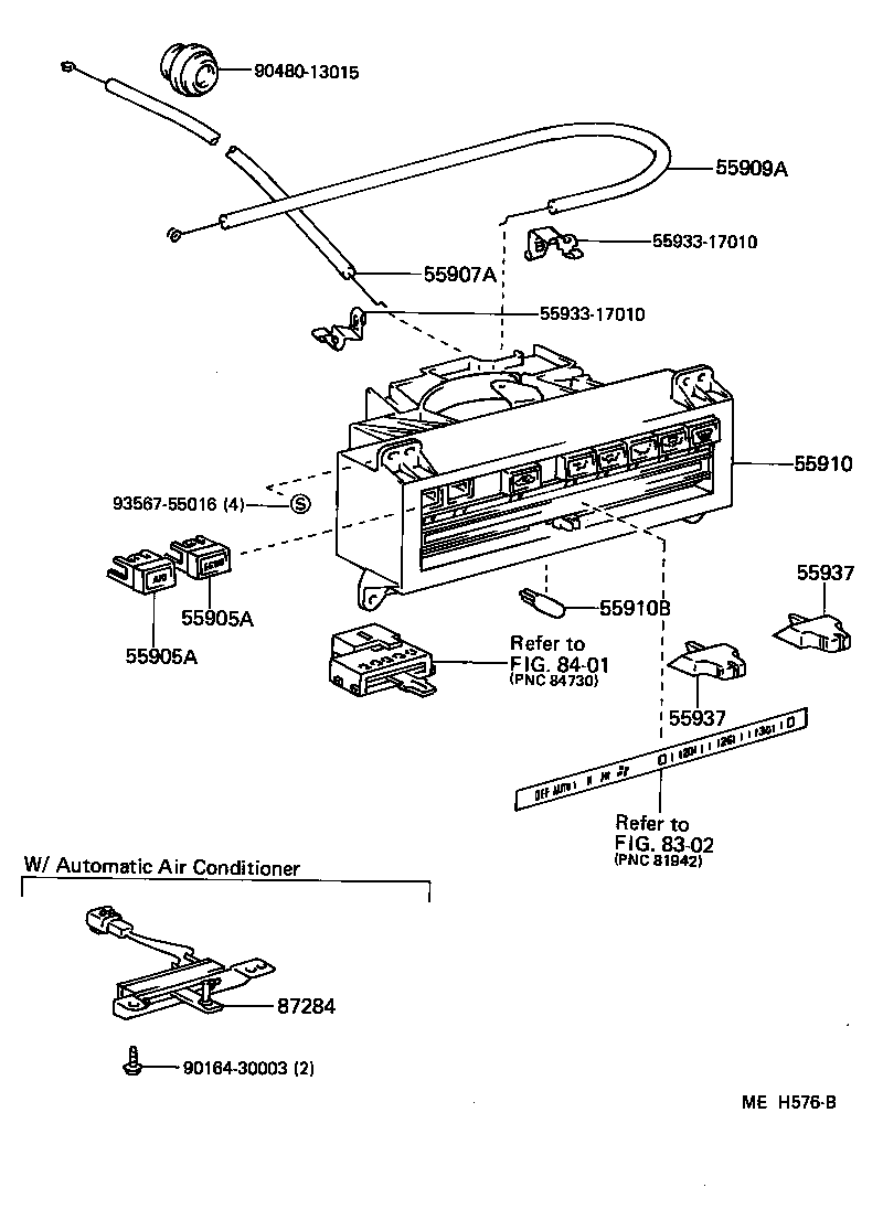  MR2 |  HEATING AIR CONDITIONING CONTROL AIR DUCT