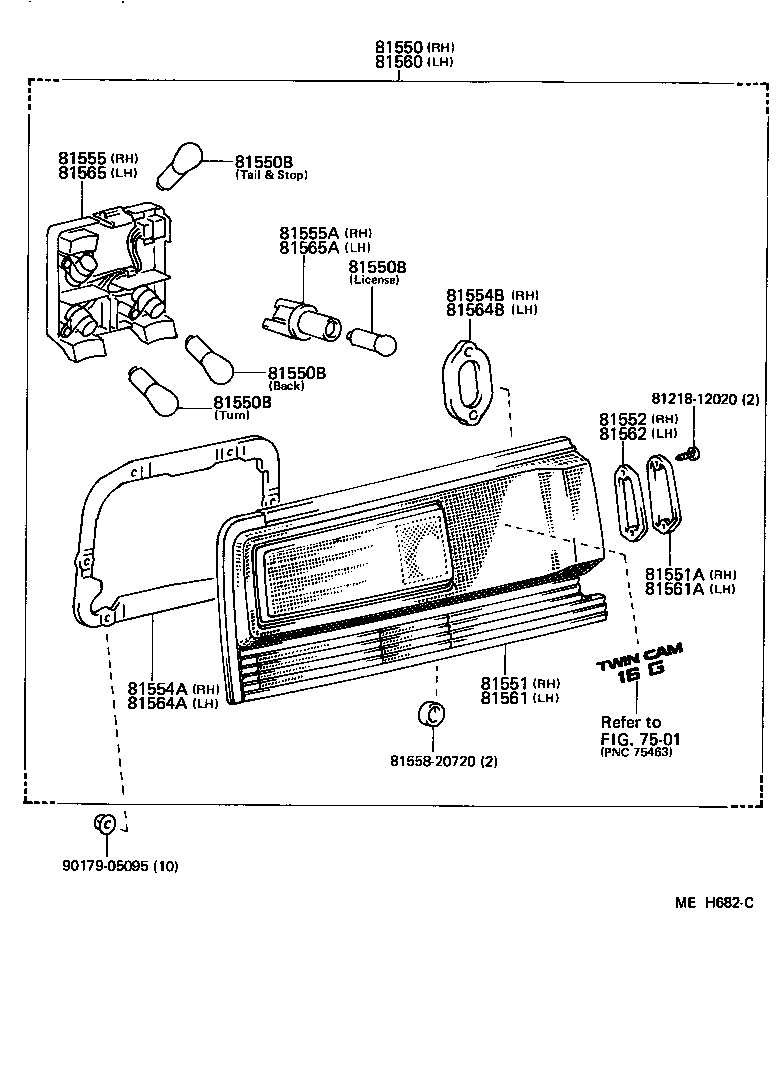  MR2 |  REAR COMBINATION LAMP
