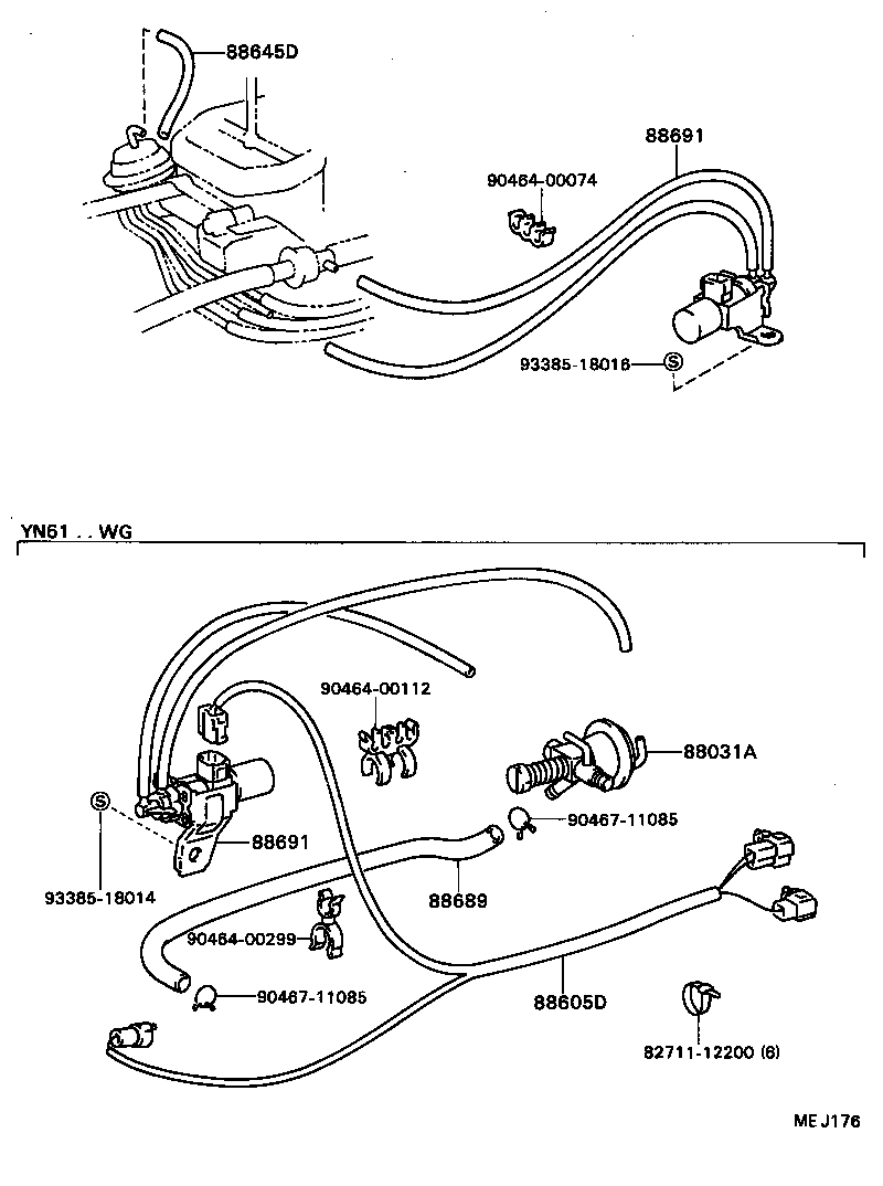  HILUX |  HEATING AIR CONDITIONING VACUUM PIPING