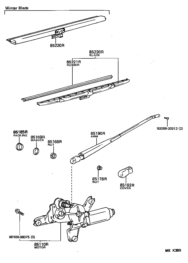  HIACE VAN WAGON |  REAR WIPER