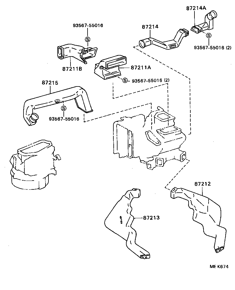  SOARER |  HEATING AIR CONDITIONING CONTROL AIR DUCT