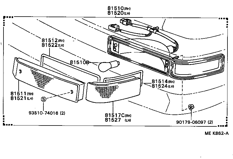  CAMRY VISTA |  FRONT TURN SIGNAL LAMP