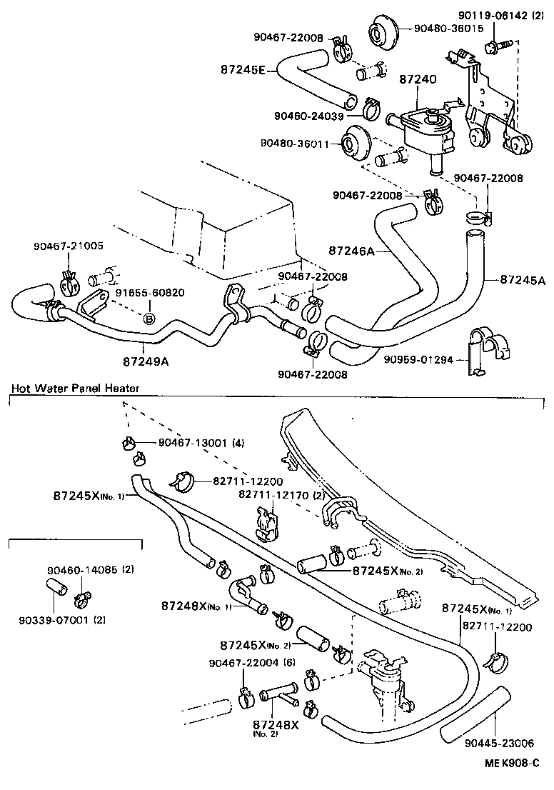  CAMRY VISTA |  HEATING AIR CONDITIONING WATER PIPING