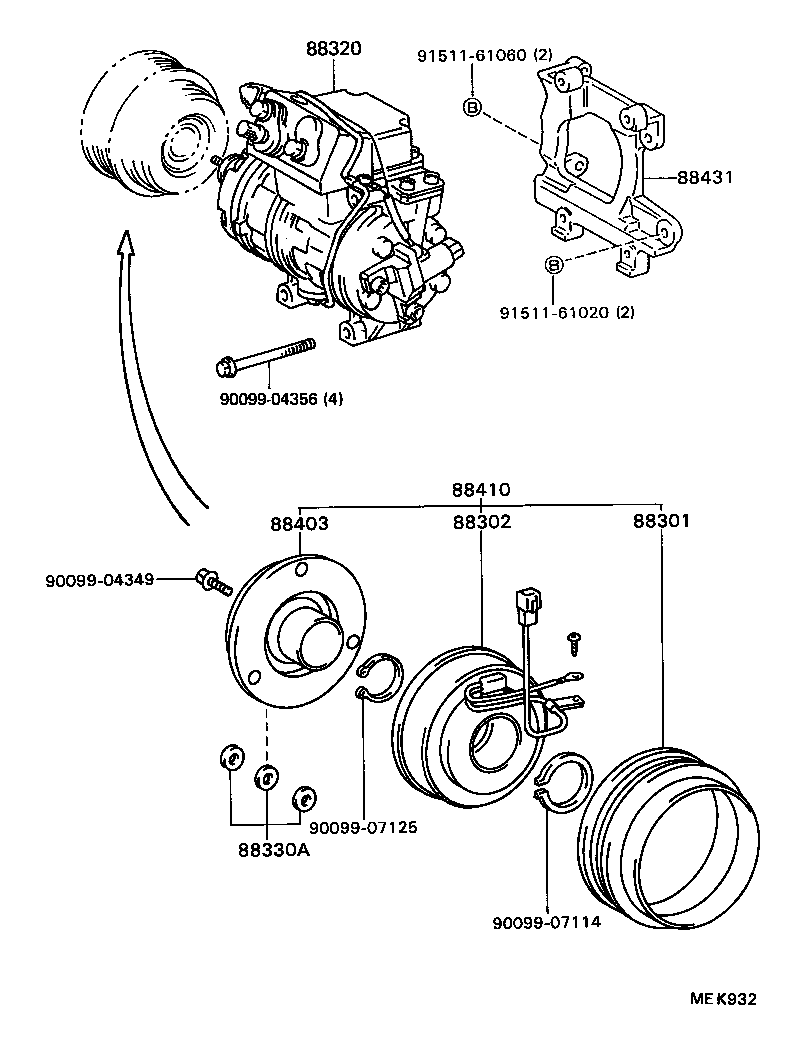  CAMRY VISTA |  HEATING AIR CONDITIONING COMPRESSOR