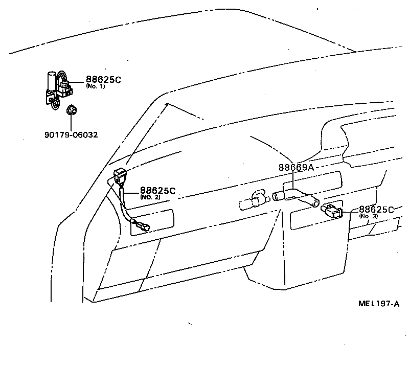  CAMRY VISTA |  HEATING AIR CONDITIONING CONTROL AIR DUCT
