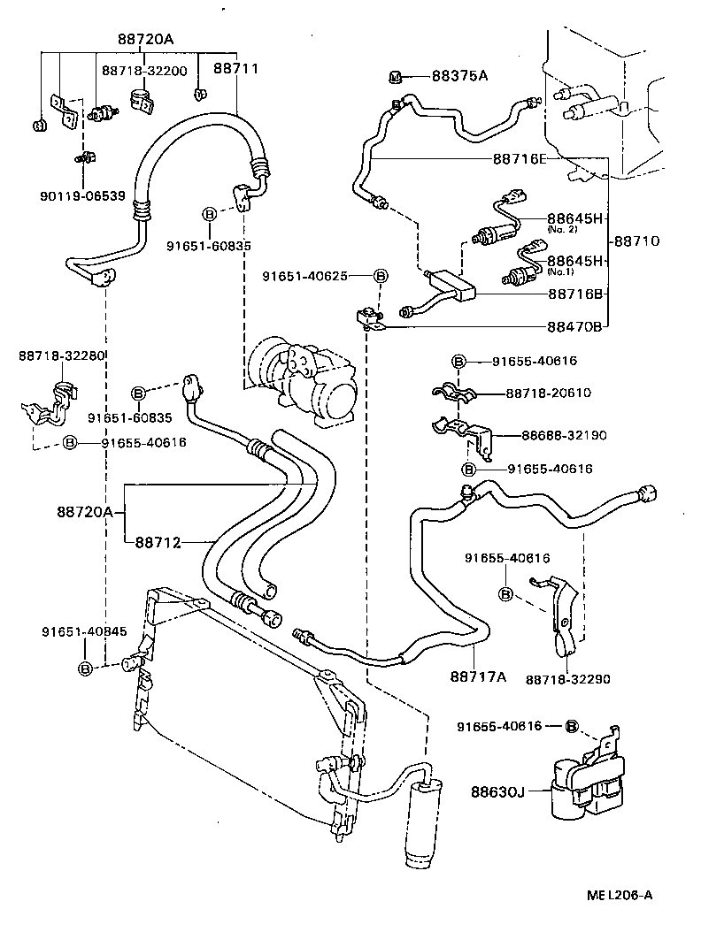  CAMRY VISTA |  HEATING AIR CONDITIONING COOLER PIPING