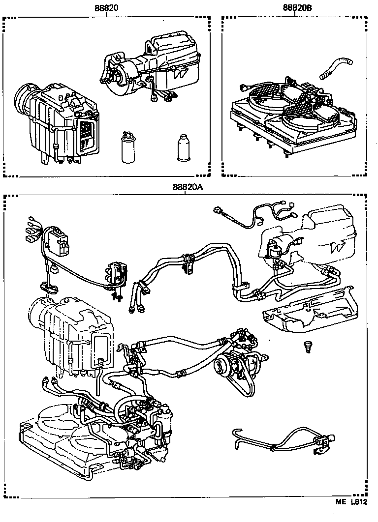  LITEACE VAN WAGON |  HEATING AIR CONDITIONING SET