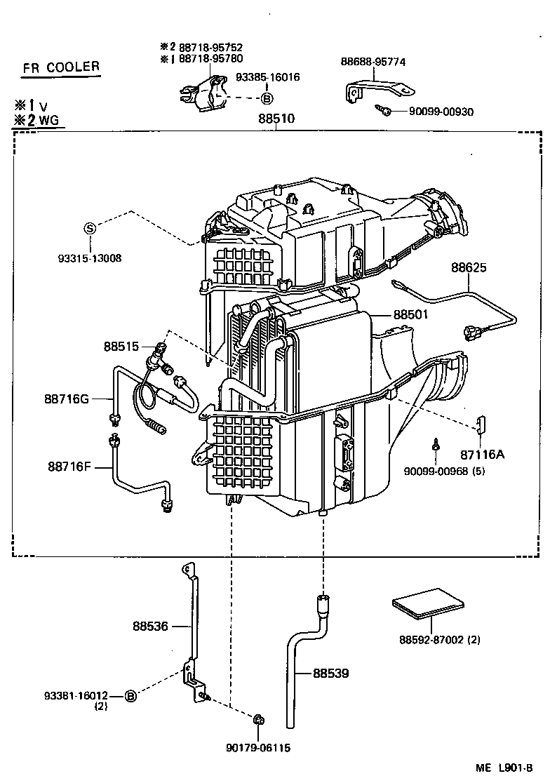  LITEACE VAN WAGON |  HEATING AIR CONDITIONING COOLER UNIT