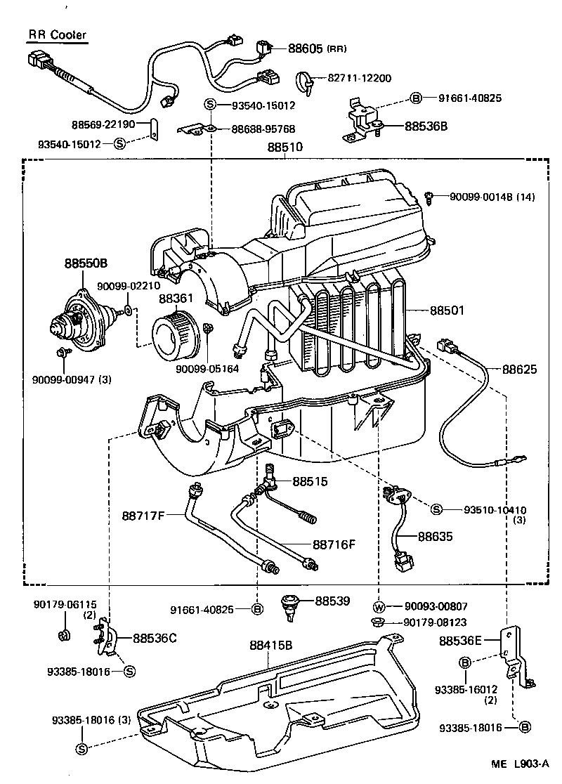  LITEACE VAN WAGON |  HEATING AIR CONDITIONING COOLER UNIT