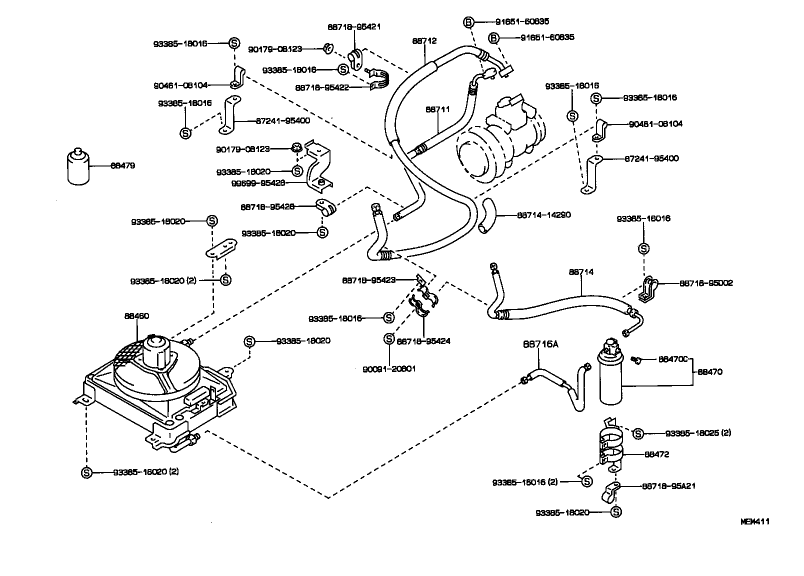  DYNA TOYOACE |  HEATING AIR CONDITIONING COOLER PIPING