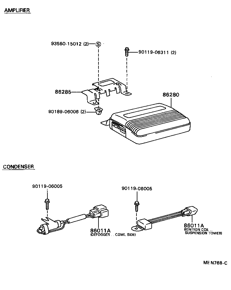  CELICA |  RADIO RECEIVER AMPLIFIER CONDENSER