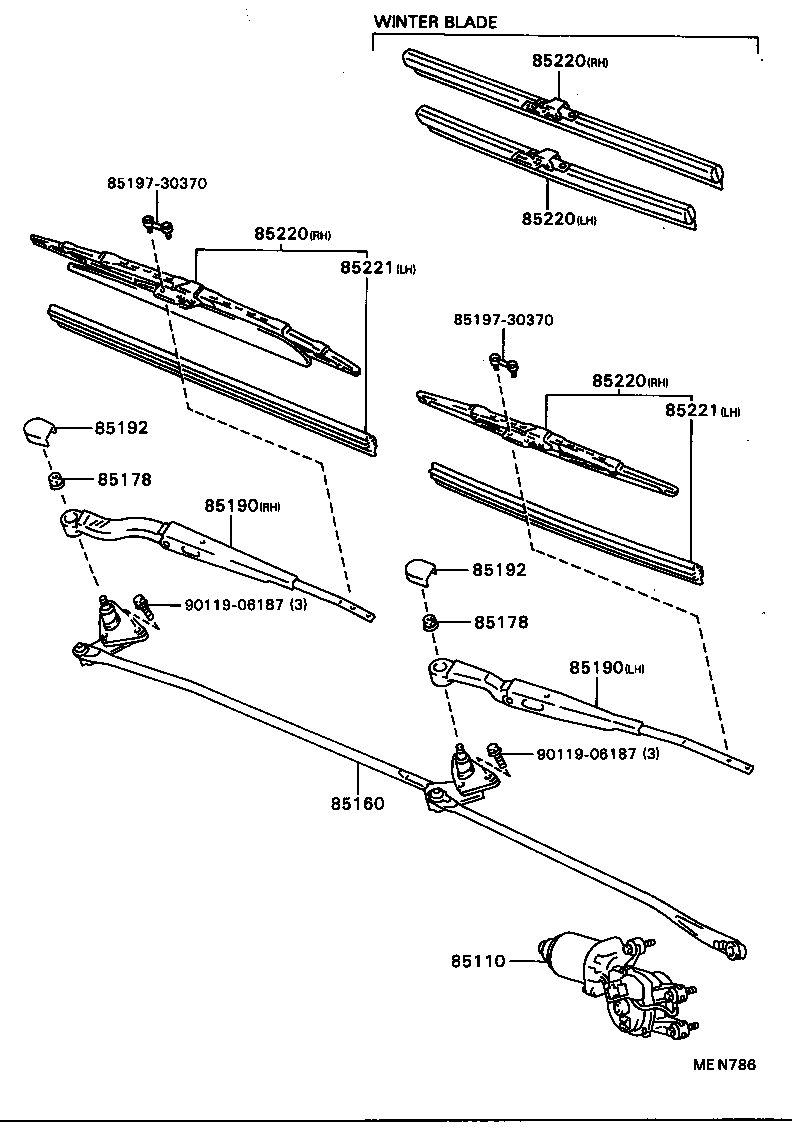  CELICA |  WINDSHIELD WIPER