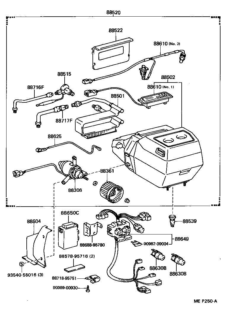  LITEACE VAN WAGON |  HEATING AIR CONDITIONING COOLER UNIT