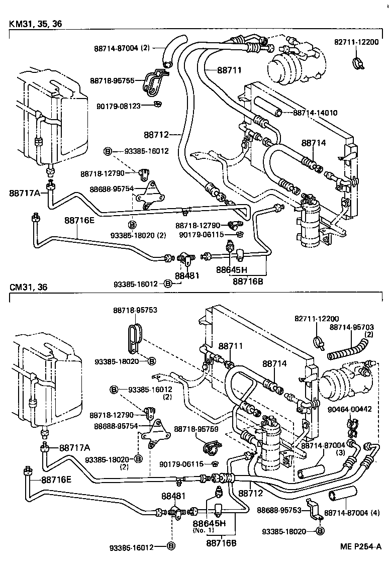  LITEACE VAN WAGON |  HEATING AIR CONDITIONING COOLER PIPING