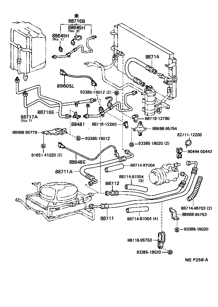  LITEACE VAN WAGON |  HEATING AIR CONDITIONING COOLER PIPING