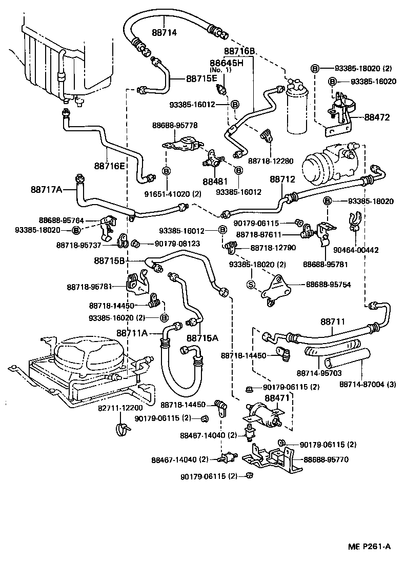 LITEACE VAN WAGON |  HEATING AIR CONDITIONING COOLER PIPING