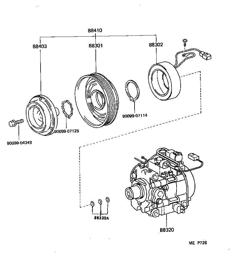  STARLET |  HEATING AIR CONDITIONING COMPRESSOR