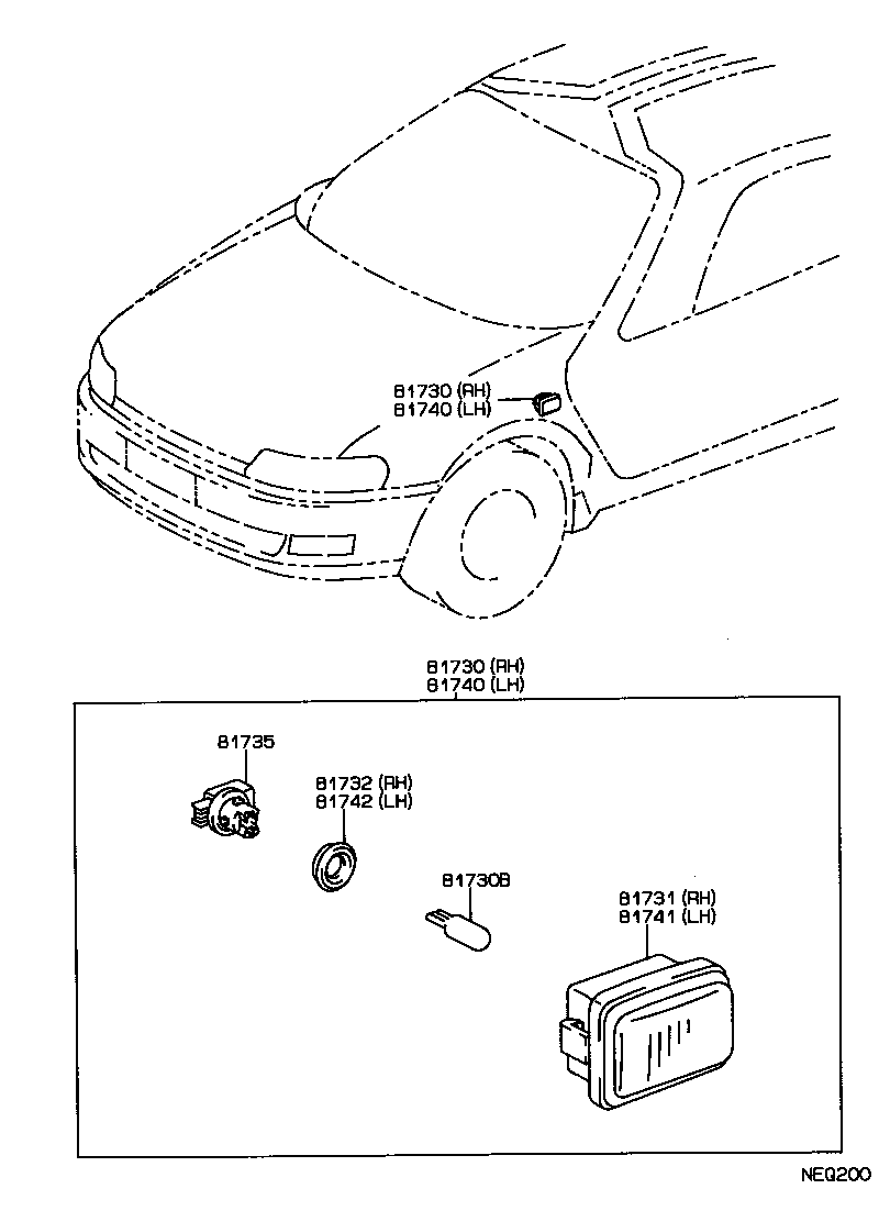  SERA |  SIDE TURN SIGNAL LAMP OUTER MIRROR LAMP