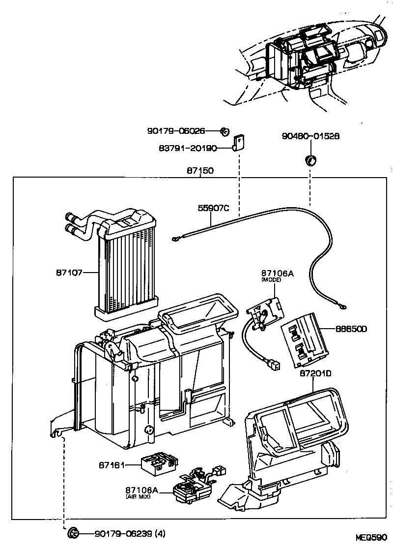  CELICA |  HEATING AIR CONDITIONING HEATER UNIT BLOWER