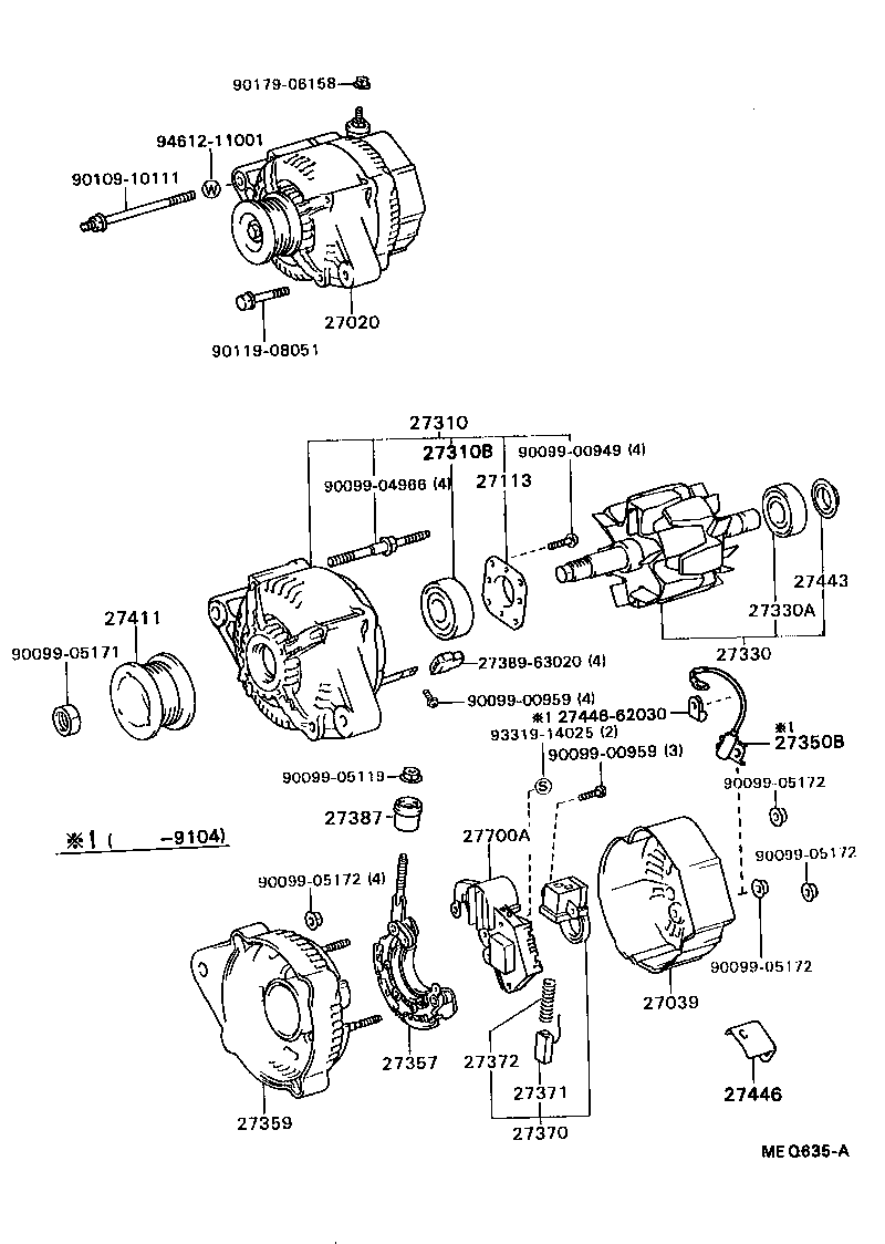  CAMRY VISTA |  ALTERNATOR