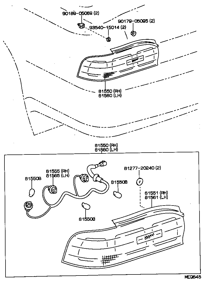  CAMRY VISTA |  REAR COMBINATION LAMP