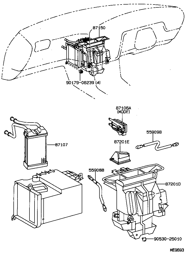  CAMRY VISTA |  HEATING AIR CONDITIONING HEATER UNIT BLOWER