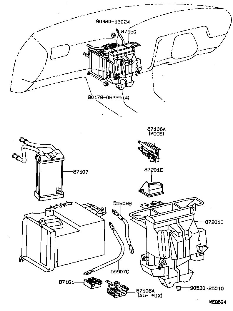  CAMRY VISTA |  HEATING AIR CONDITIONING HEATER UNIT BLOWER