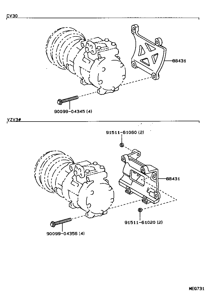 CAMRY VISTA |  HEATING AIR CONDITIONING COMPRESSOR