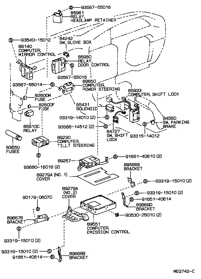  CAMRY VISTA |  SWITCH RELAY COMPUTER