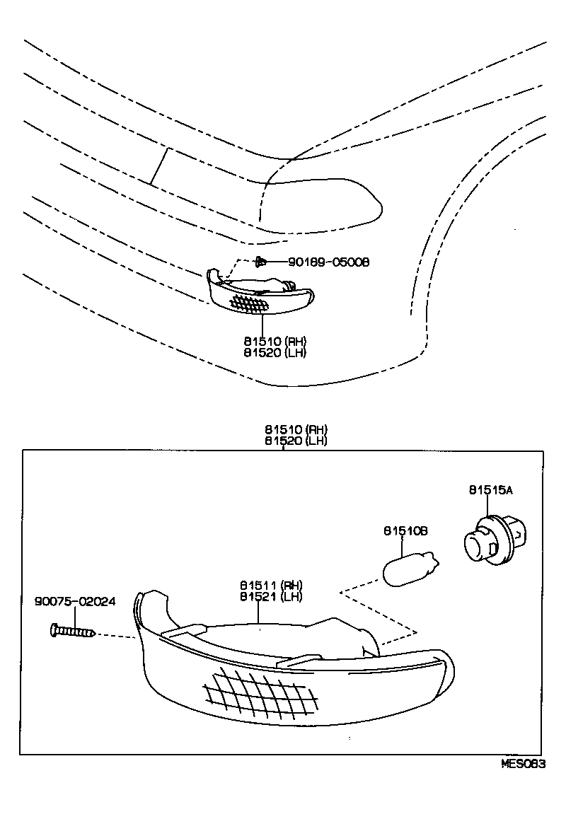  CARINA ED |  FRONT TURN SIGNAL LAMP
