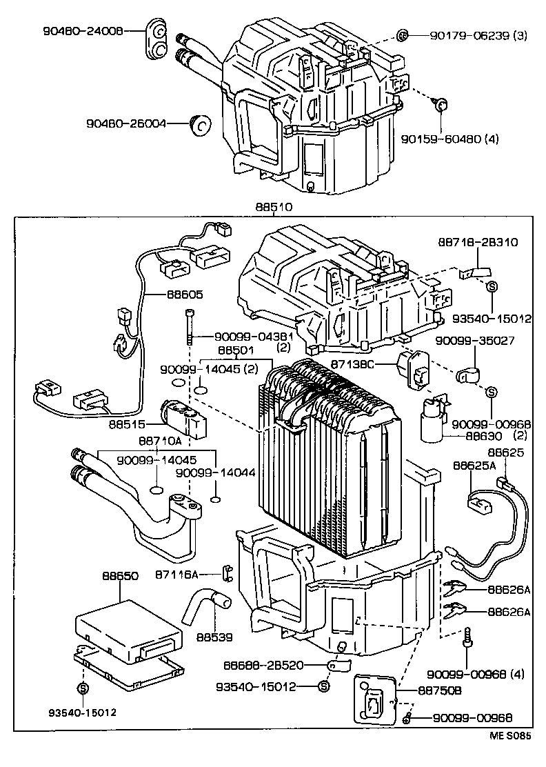 CELICA |  HEATING AIR CONDITIONING COOLER UNIT
