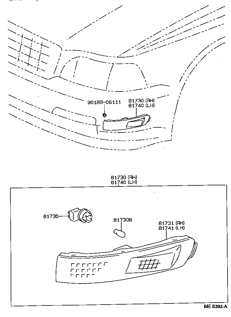  CROWN CROWN MAJESTA |  SIDE TURN SIGNAL LAMP OUTER MIRROR LAMP
