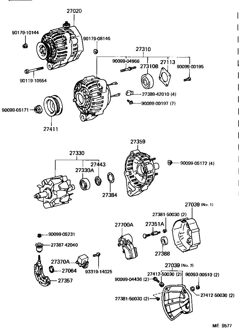  CROWN CROWN MAJESTA |  ALTERNATOR