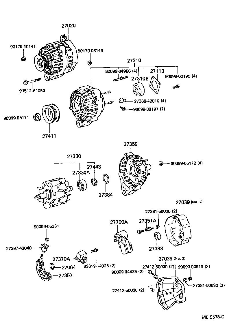  CROWN CROWN MAJESTA |  ALTERNATOR