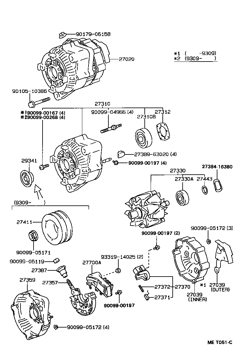  LITE TOWNACE V WG |  ALTERNATOR