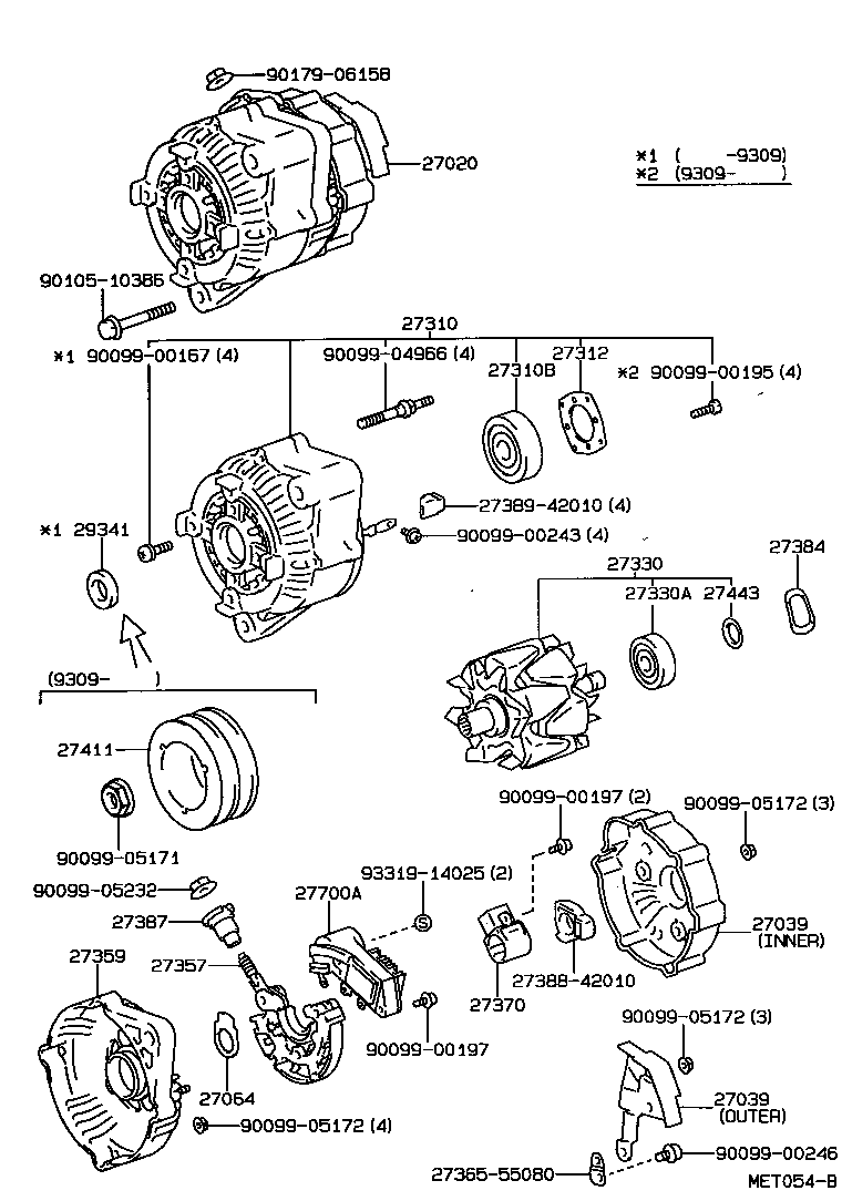  LITE TOWNACE V WG |  ALTERNATOR