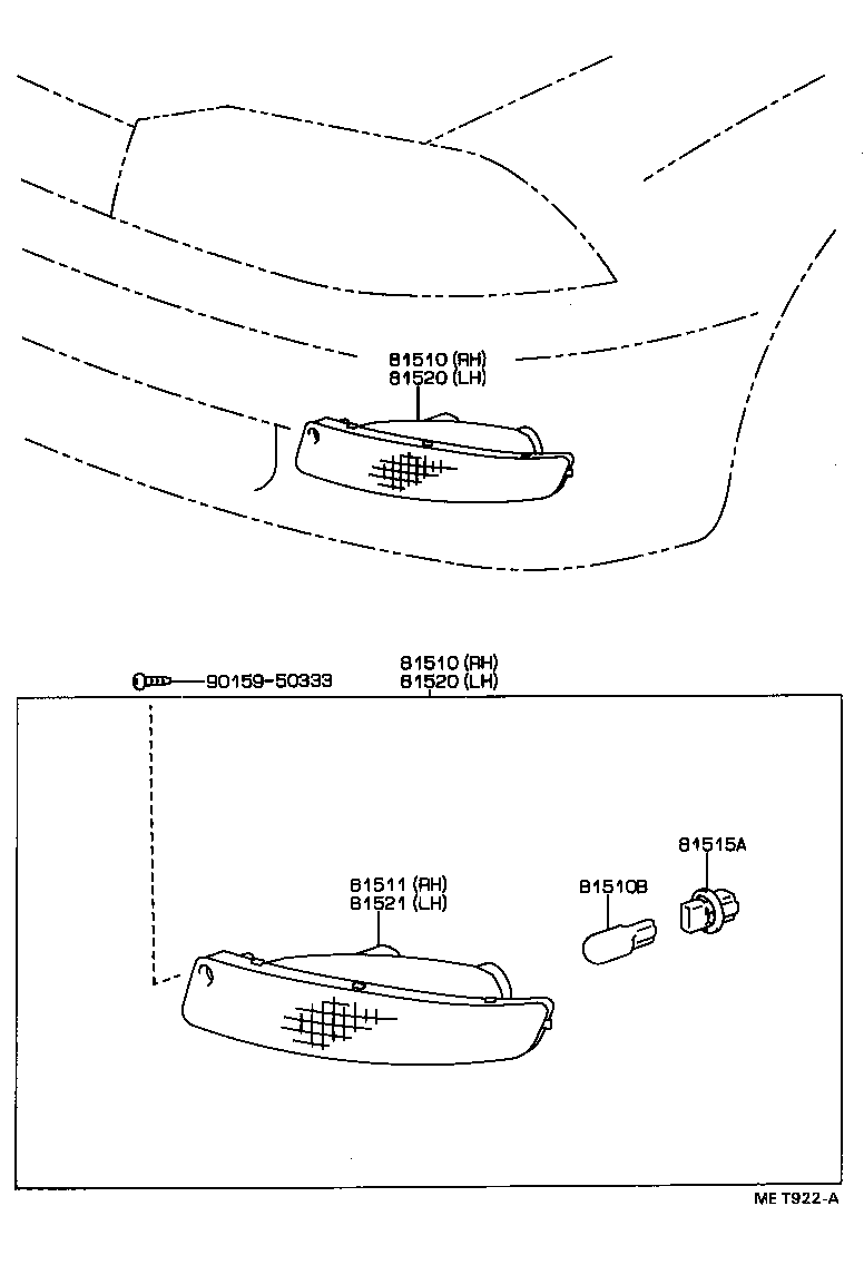  CAMRY VISTA |  FRONT TURN SIGNAL LAMP