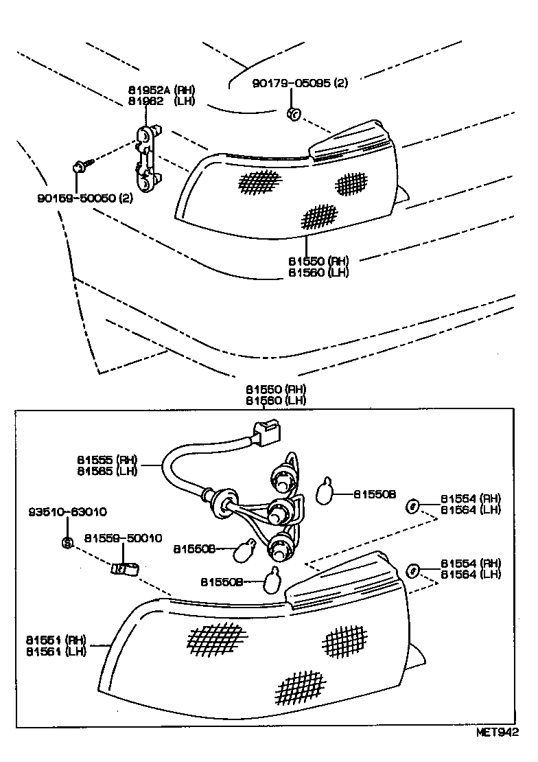  CAMRY VISTA |  REAR COMBINATION LAMP
