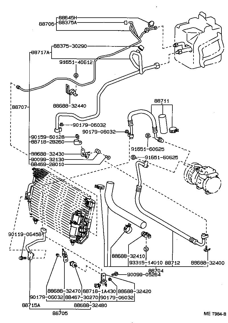  CAMRY VISTA |  HEATING AIR CONDITIONING COOLER PIPING