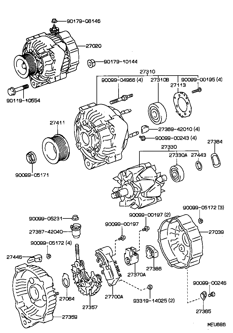  CROWN CROWN MAJESTA |  ALTERNATOR