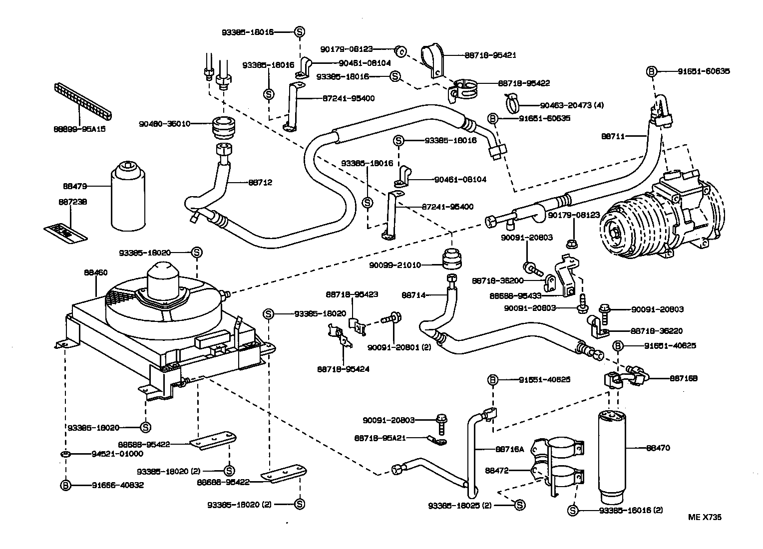  DYNA TOYOACE |  HEATING AIR CONDITIONING COOLER PIPING