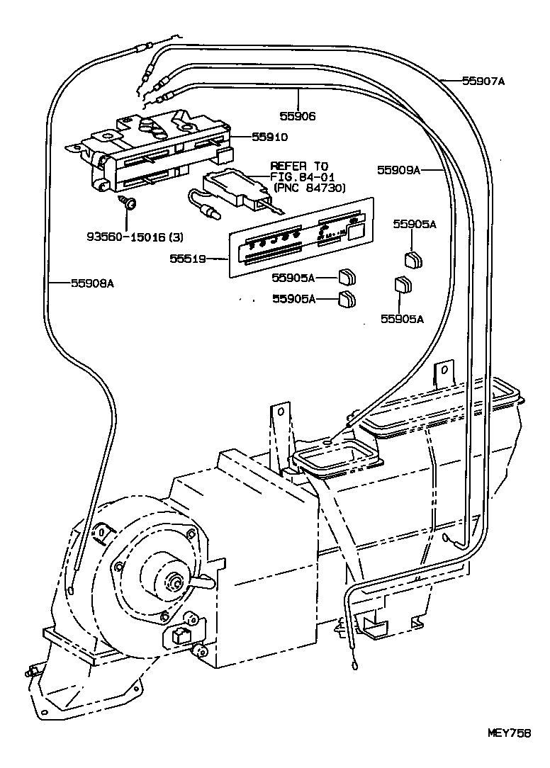  HIACE TRUCK |  HEATING AIR CONDITIONING CONTROL AIR DUCT