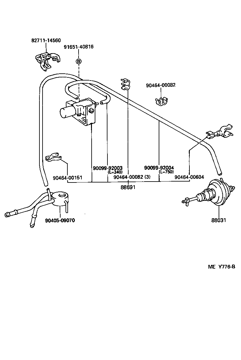  HIACE TRUCK |  HEATING AIR CONDITIONING VACUUM PIPING