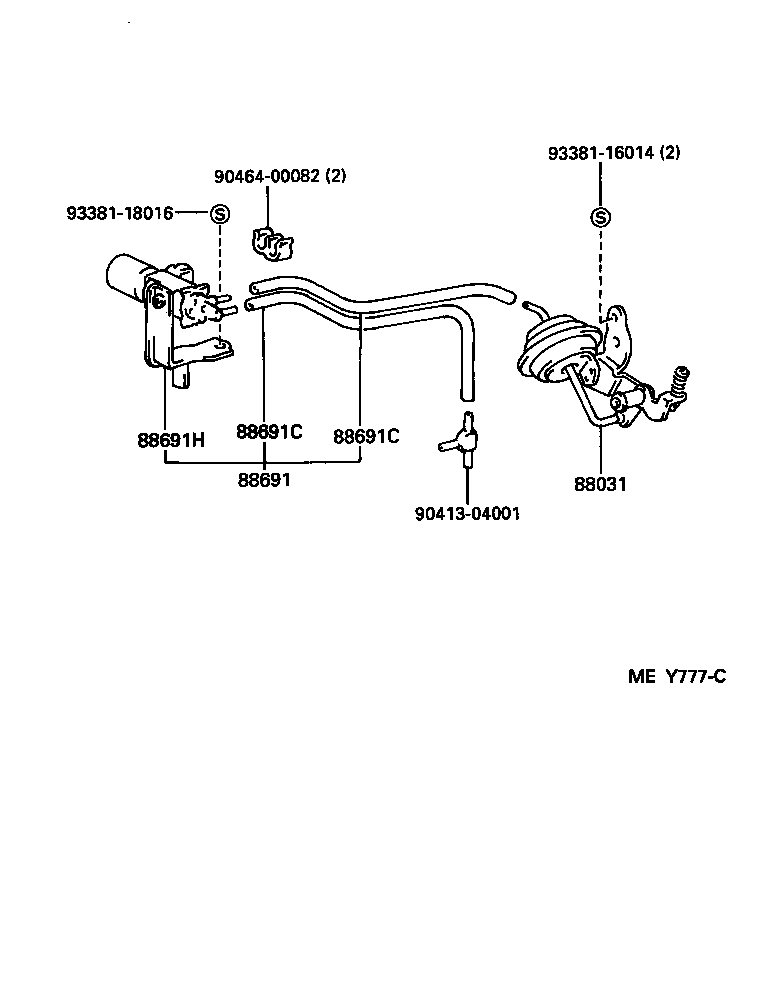  HIACE TRUCK |  HEATING AIR CONDITIONING VACUUM PIPING