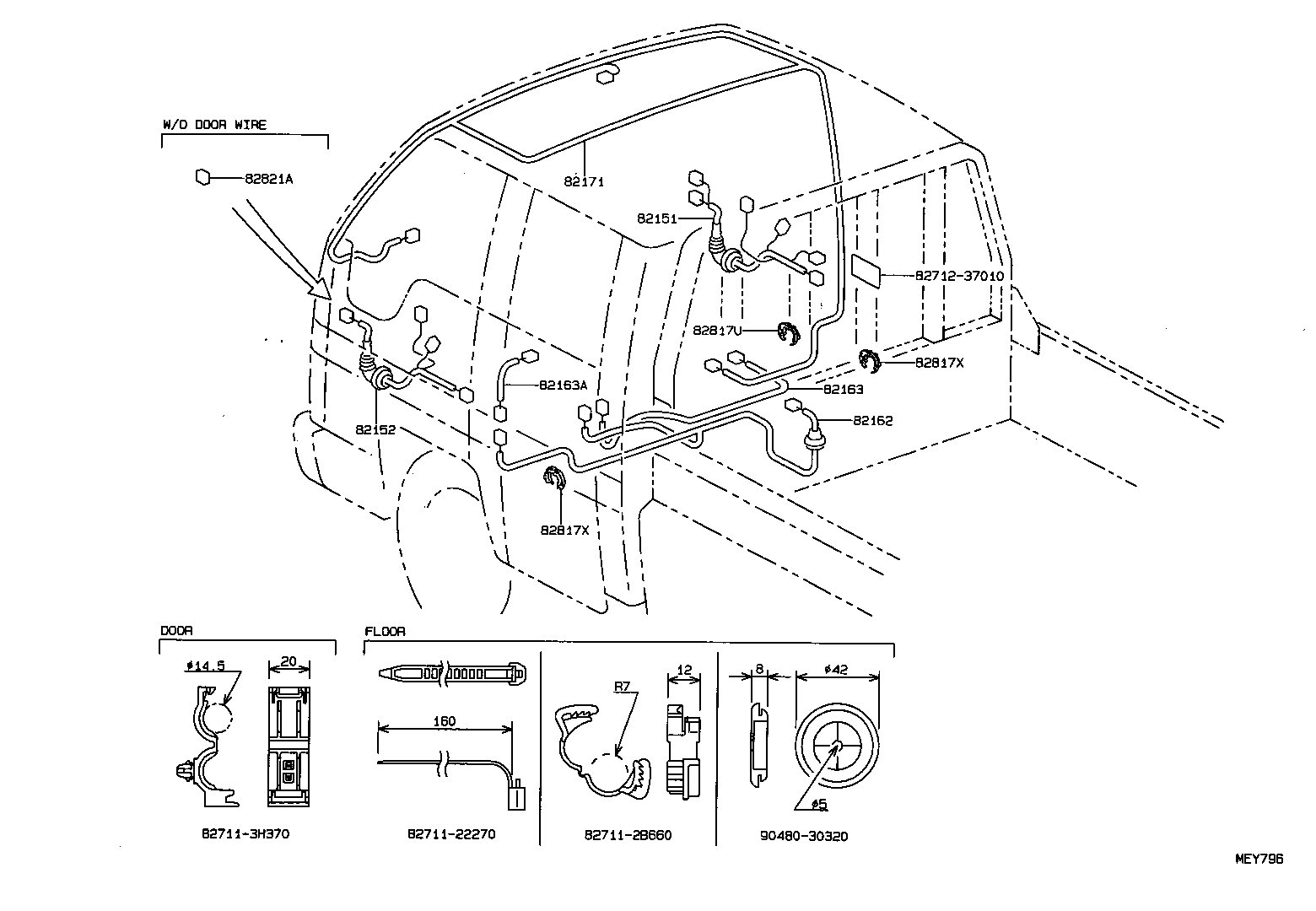  HIACE TRUCK |  WIRING CLAMP