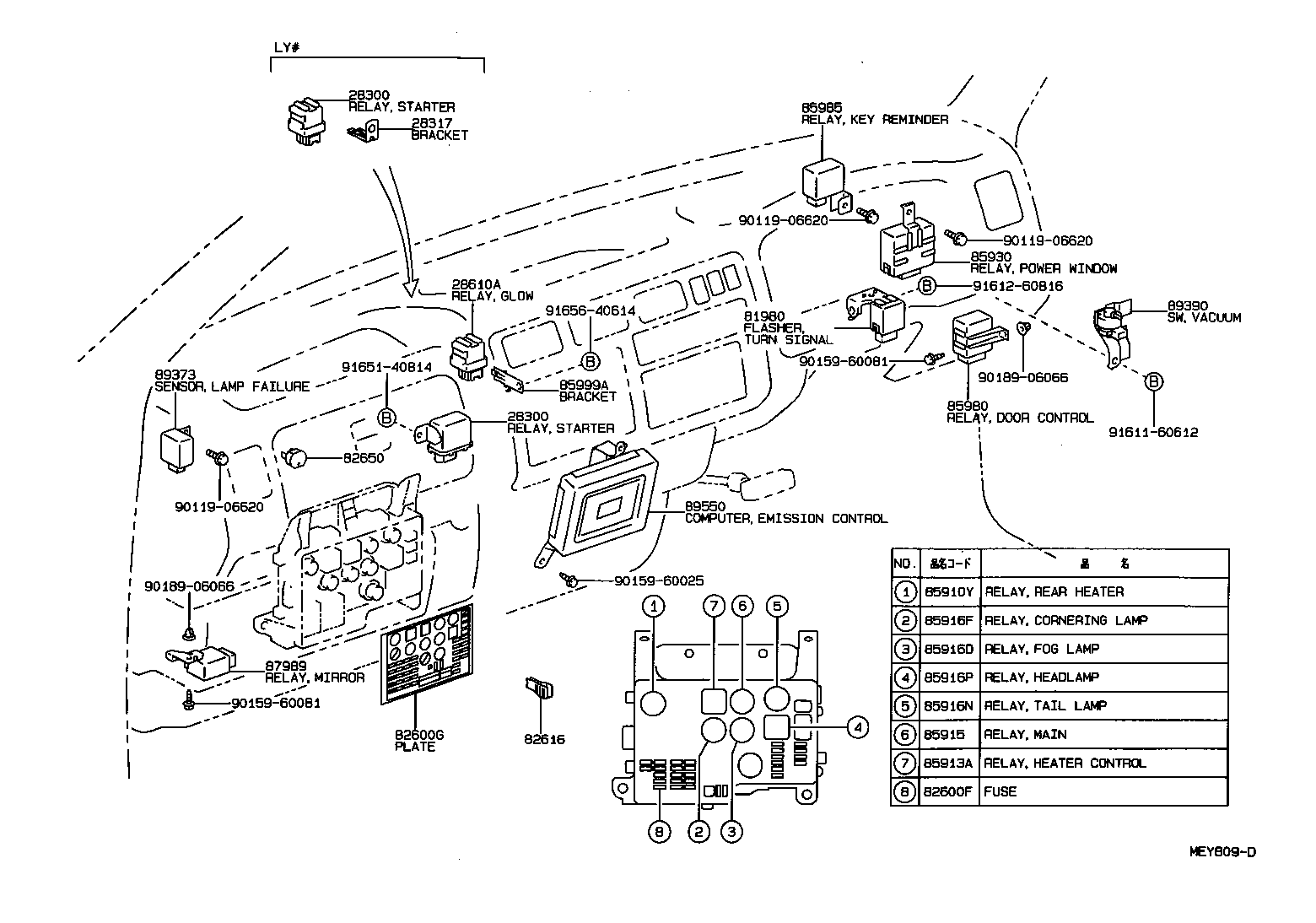  HIACE TRUCK |  SWITCH RELAY COMPUTER