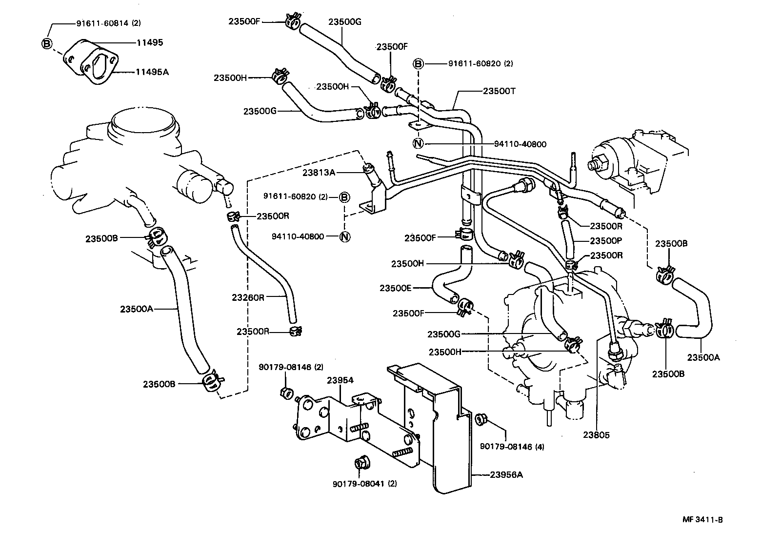  DYNA TOYOACE |  LPG CARBURETOR FUEL PIPE