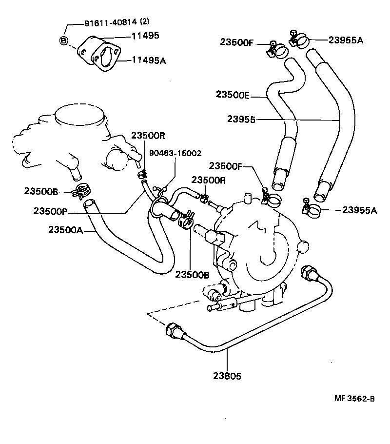  HILUX |  LPG CARBURETOR FUEL PIPE