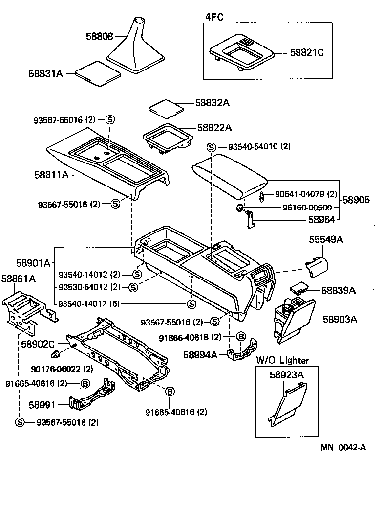  CROWN |  CONSOLE BOX BRACKET